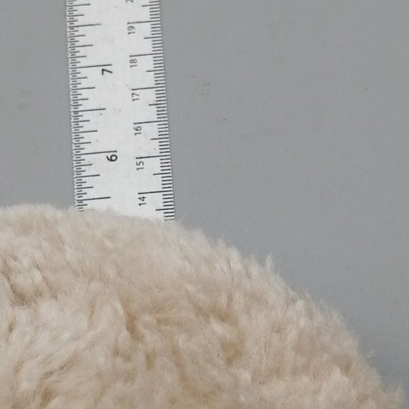 Loft Womens Flat Heel Slide Slipper Cushioned Faux Fur Ivory Sz L 9-10 - Picture 8 of 9